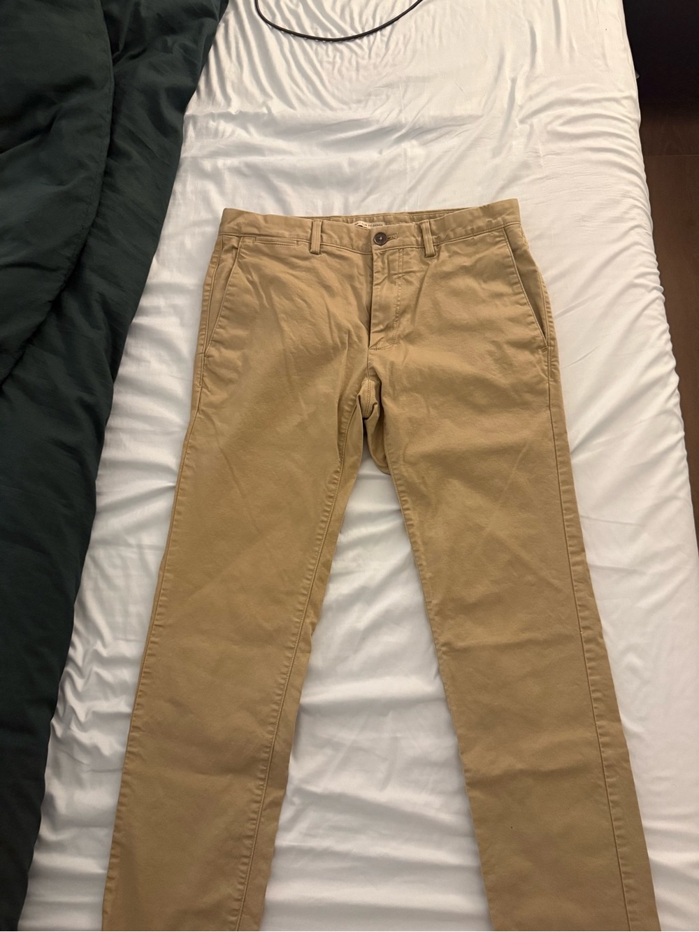 Mango Men's Khaki Cotton Chinos